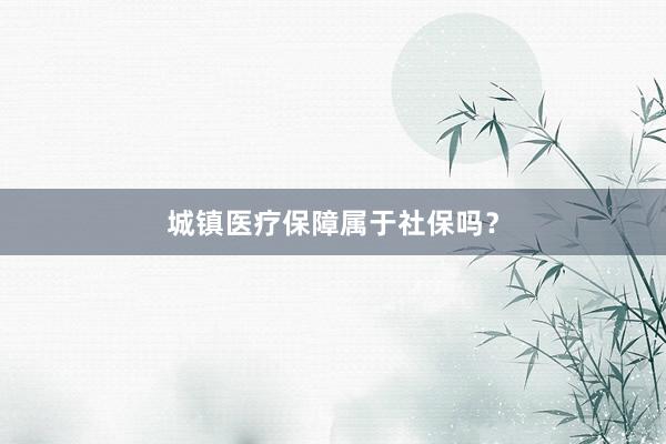 城镇医疗保障属于社保吗？
